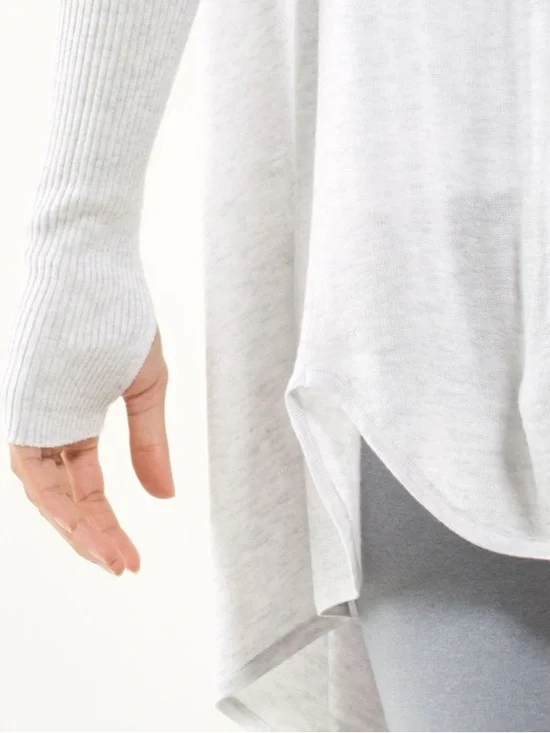 Lululemon Universal Wrap knit sweater cardigan Heathered White size 10 - Picture 5 of 8